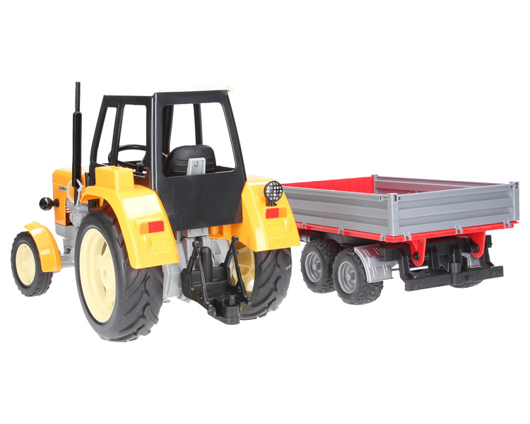 Traktor zabawkowy Ursus C-360 żółty Double Eagle z przyczepą Bruder