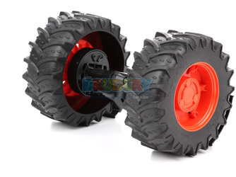 Bruder 43015 oś przednia pomarańczowe felgi