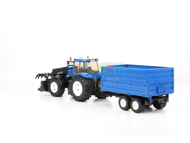 Bruder 01993 ciągnik New Holland z ładowaczem i przyczepą - LIMITOWANY