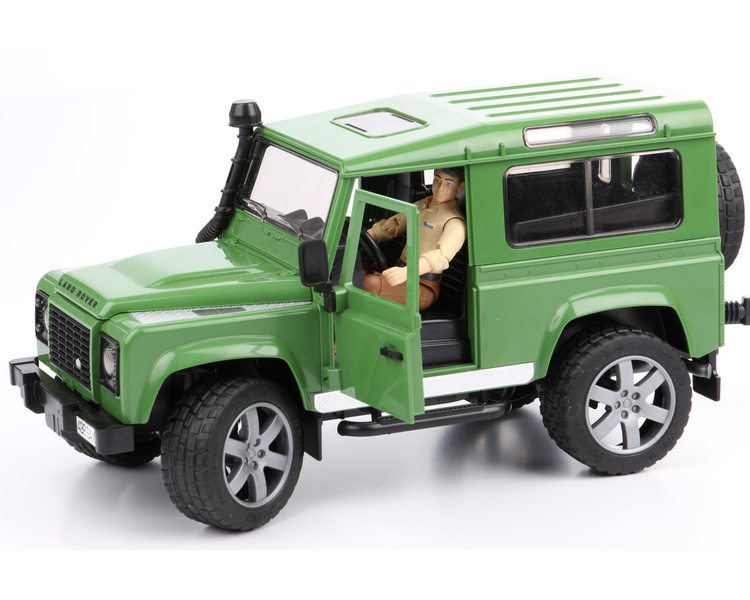 Bruder 02593 Land Rover z przyczepą, minikoparką i figurką