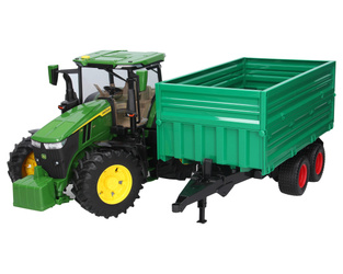 Zestaw Bruder 03150 traktor John Deere + przyczepa 02010