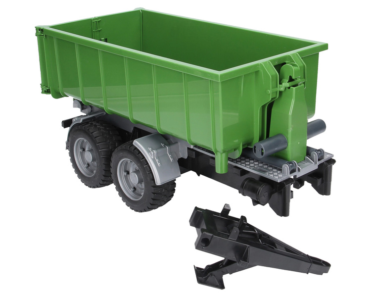 Zabawka przyczepa z kontenerem hakowiec do traktora Bruder 02035 dla dzieci