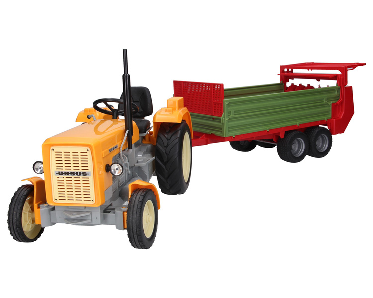 Traktor zabawkowy Ursus C-360 żółty + rozrzutnik obornika Bruder