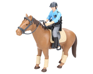 Bruder 62507 figurka policjanta z koniem i akcesoriami