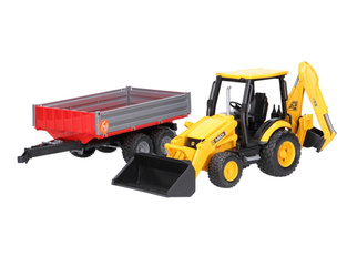 Zestaw Bruder Koparka JCB MIDI 02427 + przyczepka 02019